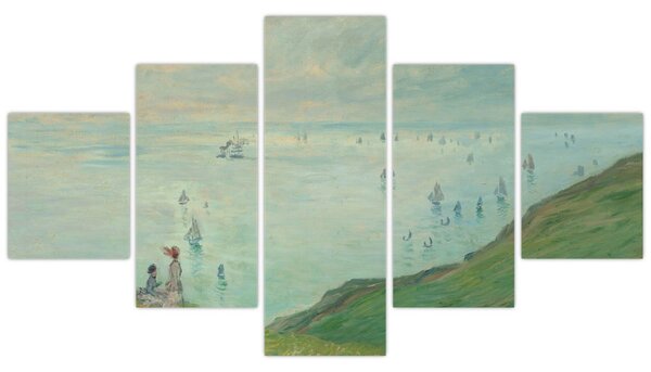 Obraz - Henri Fantin-Latour, Cliffs at Pourville, reprodukce (125x70 cm)