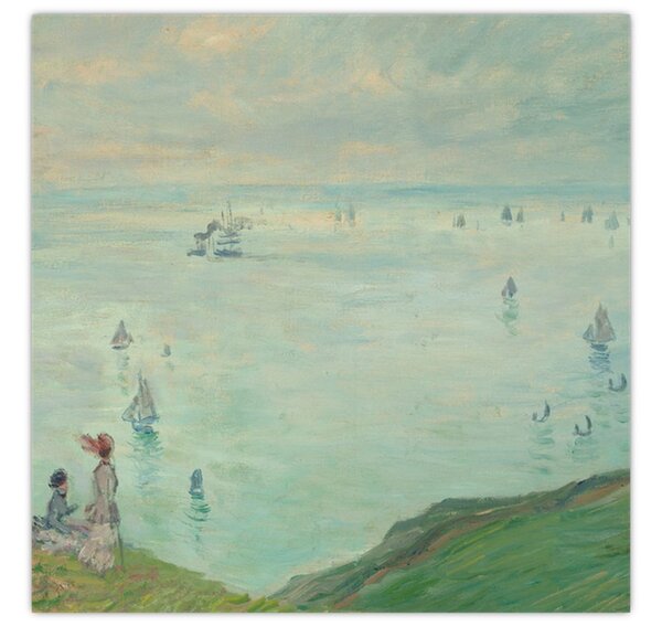 Obraz - Henri Fantin-Latour, Cliffs at Pourville, reprodukce (30x30 cm)