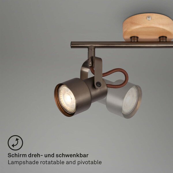 BRILO 2872-045 Bodové svítidlo 68,4 cm 4xGU10 20W 1840lm antická šedá - BRILO