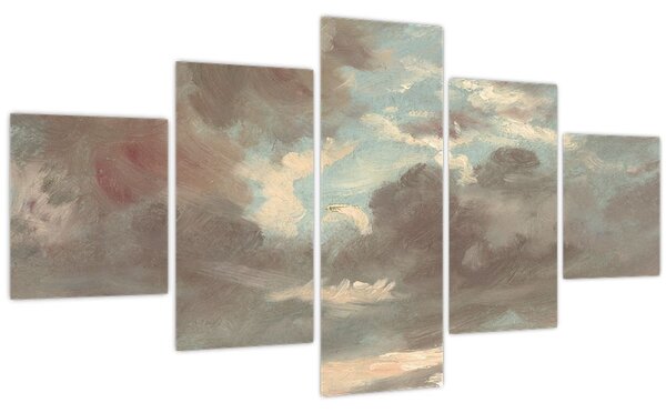 Obraz - John Constable, Cloud Study Stormy Sunset, reprodukce (125x70 cm)
