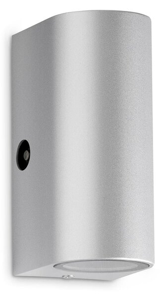 TF 307104TF TELEFUNKEN LED venkovní nástěnné svítidlo s čidlem, 15,1 cm, 10 W, stříbrná - BRILONER