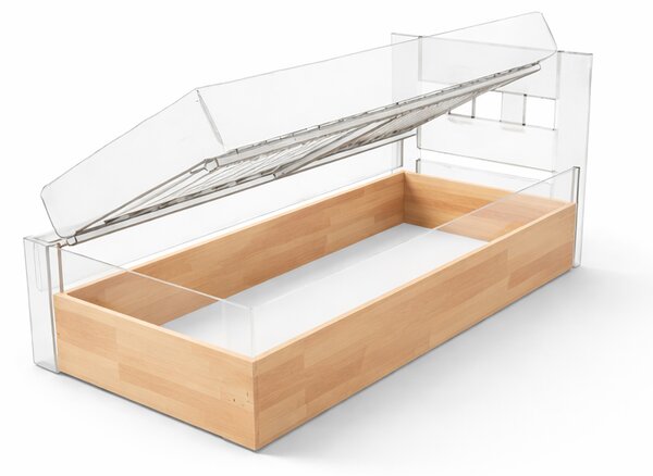 Slee úložný prostor pro výklop - masivní buk Moření: olše, Provedení: Buk cink, Rozměr: 90 x 200 cm