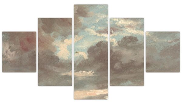 Obraz - John Constable, Cloud Study Stormy Sunset, reprodukce (125x70 cm)