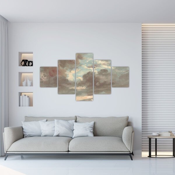 Obraz - John Constable, Cloud Study Stormy Sunset, reprodukce (125x70 cm)