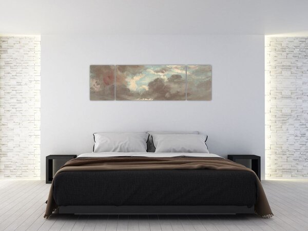 Obraz - John Constable, Cloud Study Stormy Sunset, reprodukce (170x50 cm)