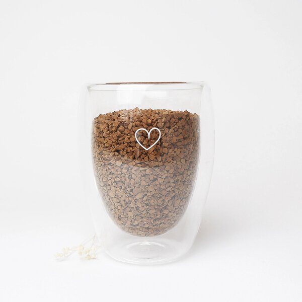 Bake Affair Skleněný hrnek Heart - 350 ml BAR119