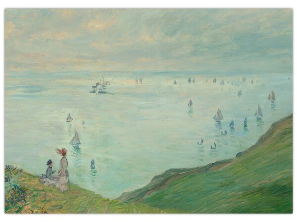 Obraz - Henri Fantin-Latour, Cliffs at Pourville, reprodukce (70x50 cm)
