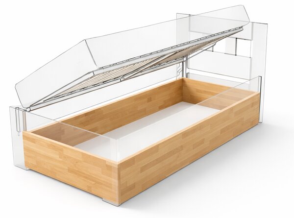 Slee úložný prostor pro výklop - masivní dub Moření: dub přírodní, Provedení: Dub cink, Rozměr: 90 x 200 cm