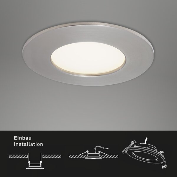 BRI 7282-032 3ks sada LED vestavné svítidlo, pr. 8,5 cm, 4,8 W, matný nikl - BRILONER