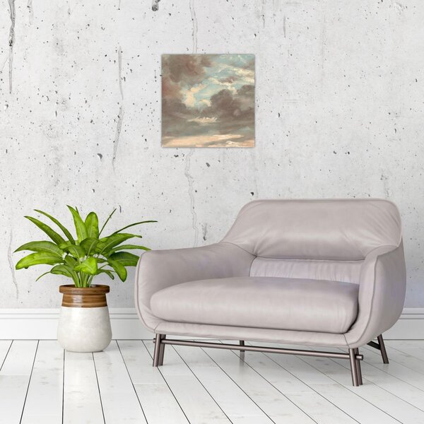 Obraz - John Constable, Cloud Study Stormy Sunset, reprodukce (30x30 cm)