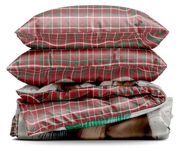 VÁNOČNÍ POVLEČENÍ Z MIKROVLÁKNA CUDDLE 200X220 CM, 2 KS 70X80 CM VZOROVANÉ
