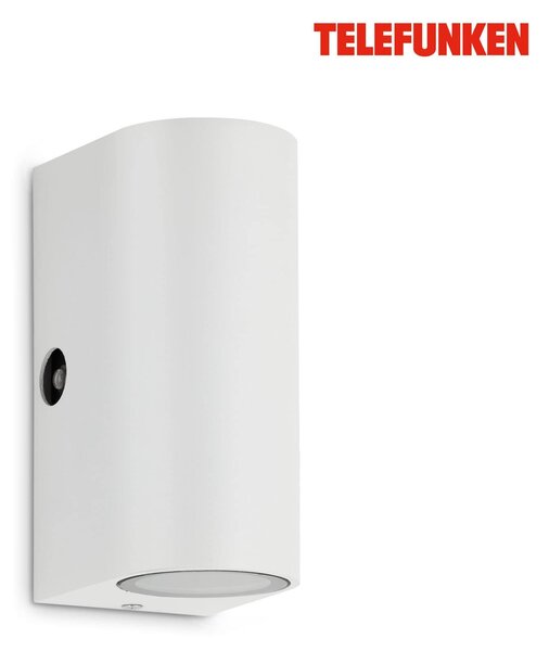 TF 307106TF TELEFUNKEN LED venkovní nástěnné svítidlo s čidlem, 15,1 cm, 10 W, bílé - BRILONER
