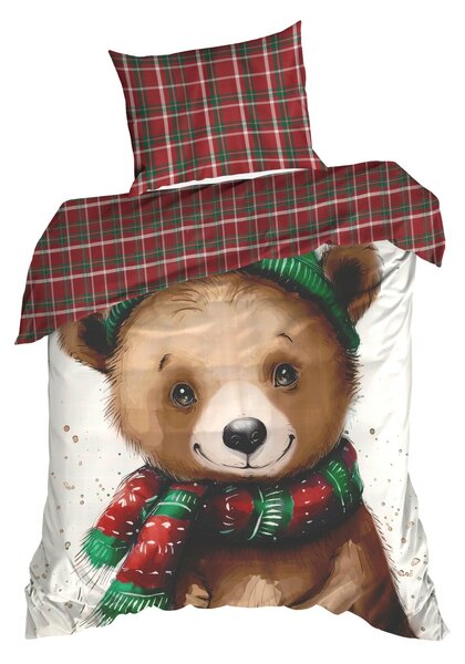 VÁNOČNÍ POVLEČENÍ Z MIKROVLÁKNA CUDDLE 200X220 CM, 2 KS 70X80 CM VZOROVANÉ