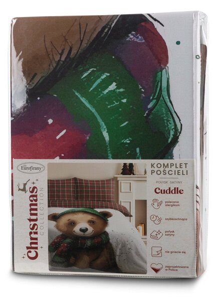VÁNOČNÍ POVLEČENÍ Z MIKROVLÁKNA CUDDLE 200X220 CM, 2 KS 70X80 CM VZOROVANÉ