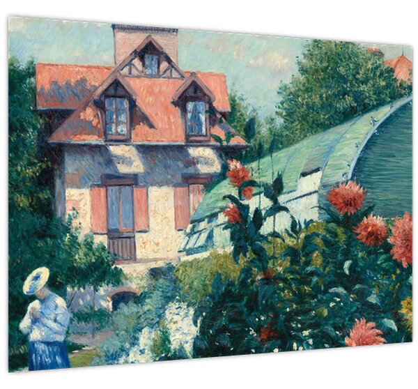 Obraz - Gustave Caillebotte, Dahlias, Garden at Petit Gennevilliers, reprodukce (70x50 cm)