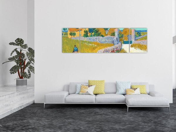 Obraz - Vincent van Gogh, Farmhouse in Provence, reprodukce (170x50 cm)