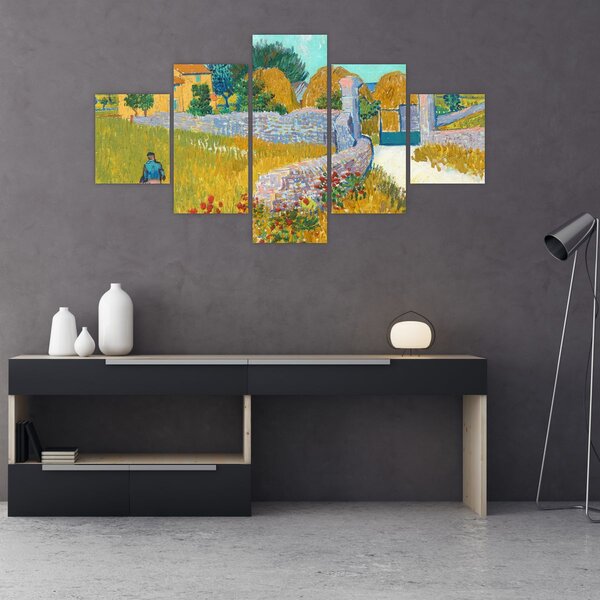 Obraz - Vincent van Gogh, Farmhouse in Provence, reprodukce (125x70 cm)