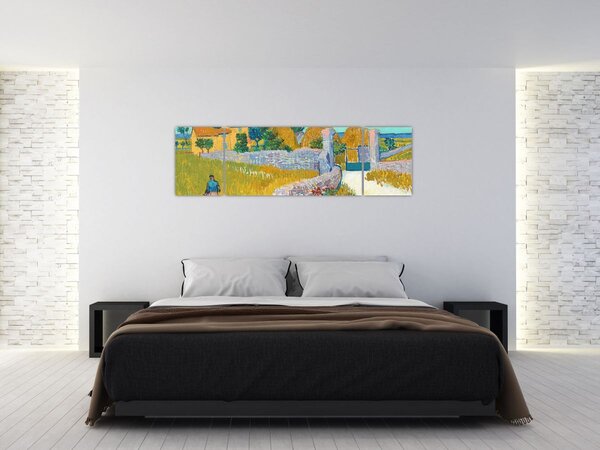 Obraz - Vincent van Gogh, Farmhouse in Provence, reprodukce (170x50 cm)