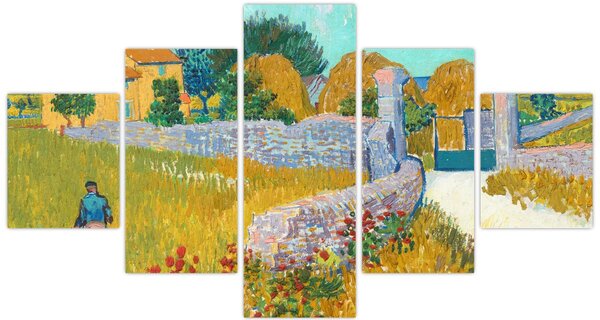 Obraz - Vincent van Gogh, Farmhouse in Provence, reprodukce (125x70 cm)
