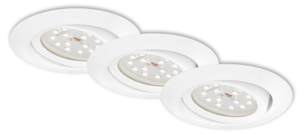 BRI 7172-036 3ks sada LED vestavné svítidlo, pr. 8,2 cm, 3,5 W, bílé - BRILONER