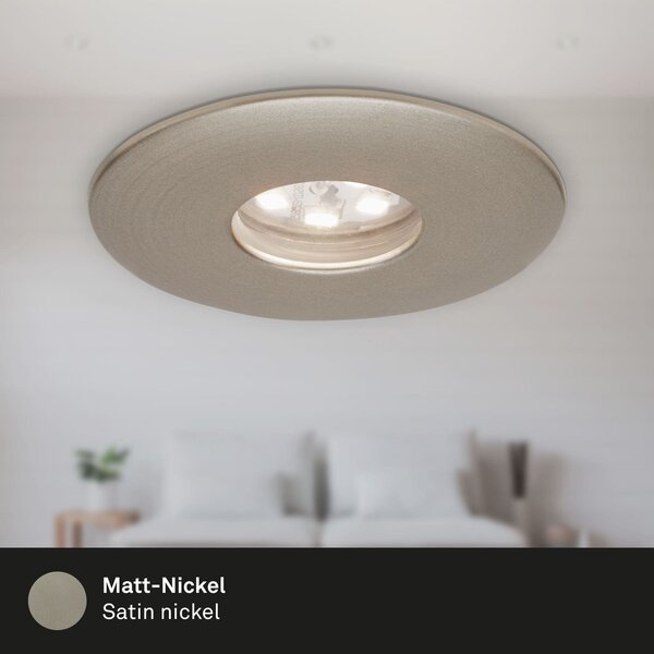 BRI 7240-032 3ks sada LED vestavné svítidlo, pr. 4,5 , 1,8 W, matný nikl - BRILONER