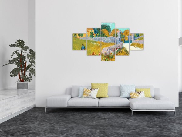 Obraz - Vincent van Gogh, Farmhouse in Provence, reprodukce (125x70 cm)