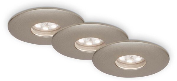 BRI 7240-032 3ks sada LED vestavné svítidlo, pr. 4,5 , 1,8 W, matný nikl - BRILONER