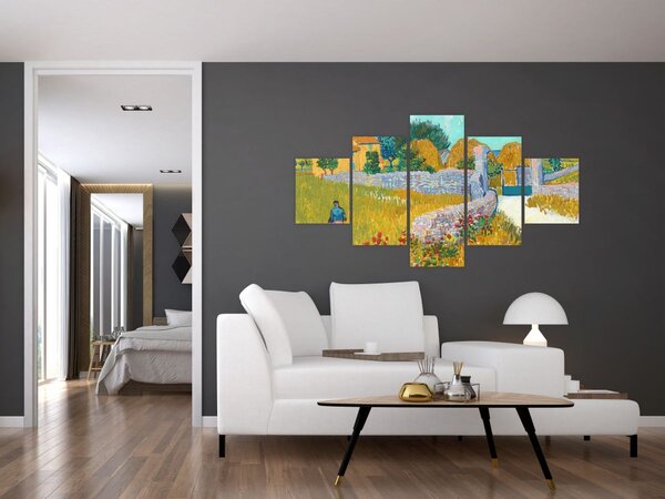 Obraz - Vincent van Gogh, Farmhouse in Provence, reprodukce (125x70 cm)
