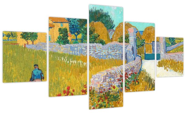 Obraz - Vincent van Gogh, Farmhouse in Provence, reprodukce (125x70 cm)