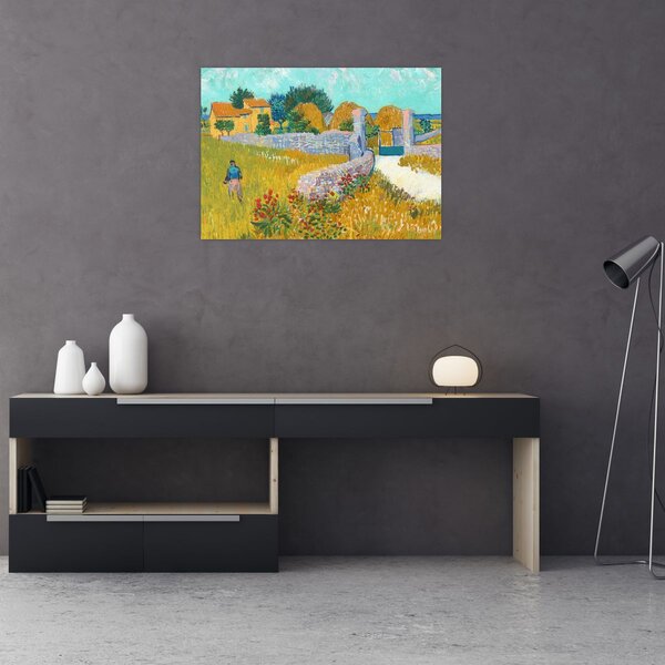 Obraz - Vincent van Gogh, Farmhouse in Provence, reprodukce (70x50 cm)