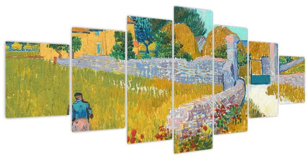 Obraz - Vincent van Gogh, Farmhouse in Provence, reprodukce (210x100 cm)