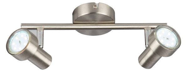BRI 2843-022 Bodové svítidlo 27,5 cm 2xGU10 500lm 6W matný nikl - BRILONER