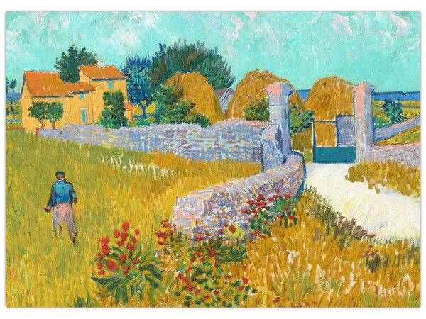Obraz - Vincent van Gogh, Farmhouse in Provence, reprodukce (70x50 cm)