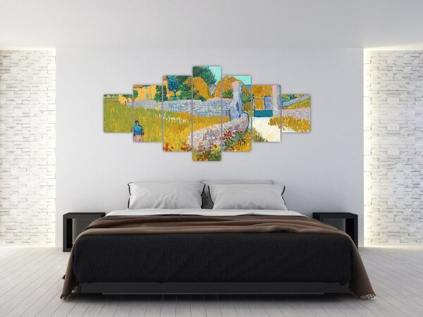 Obraz - Vincent van Gogh, Farmhouse in Provence, reprodukce (210x100 cm)