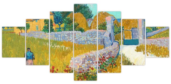 Obraz - Vincent van Gogh, Farmhouse in Provence, reprodukce (210x100 cm)