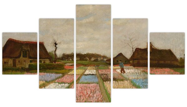 Obraz - Vincent van Gogh, Flower Beds in Holland, reprodukce (125x70 cm)