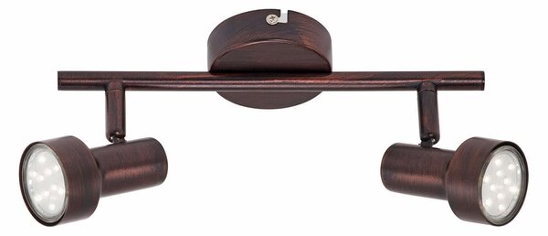 BRI 2843-021 Bodové svítidlo 27,5 cm 2xGU10 6W 500lm antická měď - BRILONER
