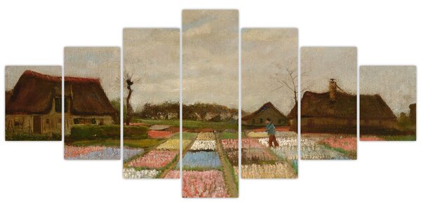 Obraz - Vincent van Gogh, Flower Beds in Holland, reprodukce (210x100 cm)