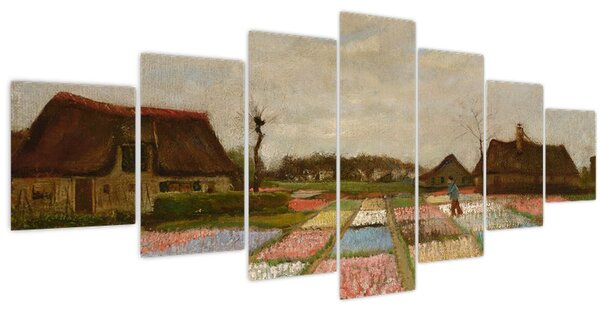 Obraz - Vincent van Gogh, Flower Beds in Holland, reprodukce (210x100 cm)