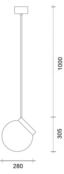 Lucis Polaris ZTR E27 závěsné svítidlo Černá200x225mm