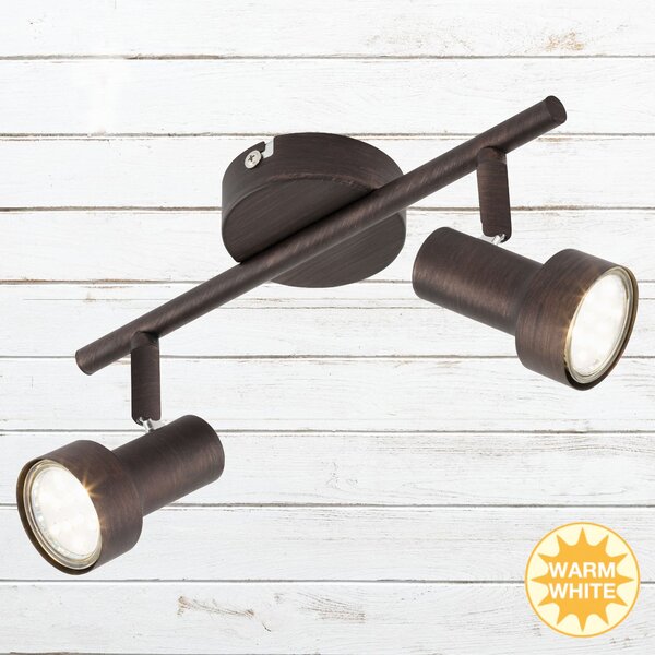 BRI 2843-021 Bodové svítidlo 27,5 cm 2xGU10 6W 500lm antická měď - BRILONER