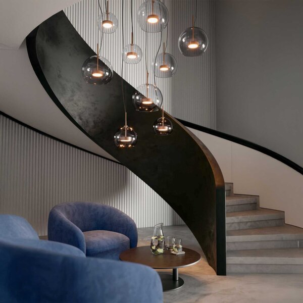 Lucis Omnia Glass LED závěsné svítidlo 350mm3000KZlatá