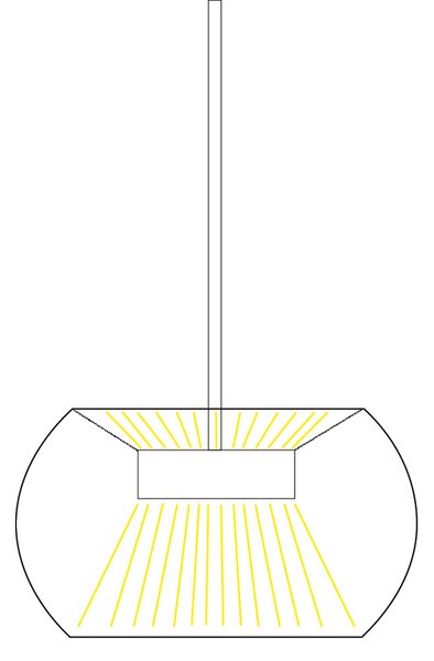 Lucis Nupar Glass LED závěsné svítidlo Antracitová3000K