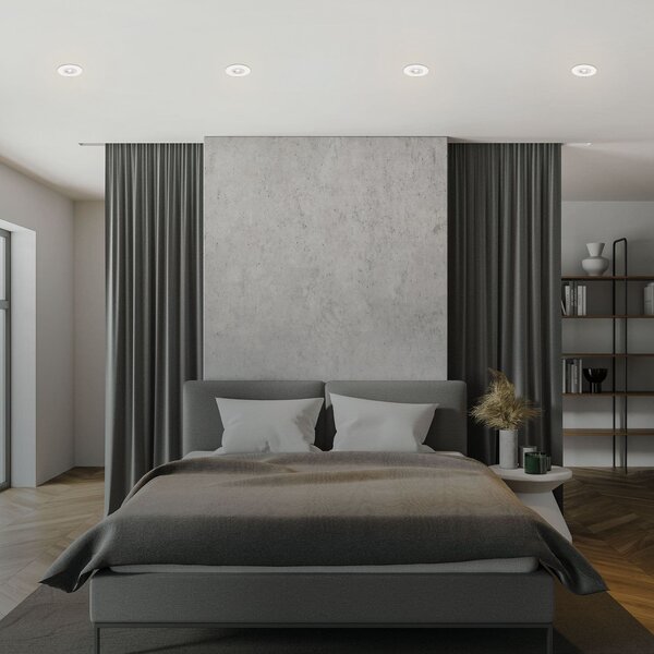 BRILO 7999-046 LED vestavná svítidla, pr.9 cm, 4x LED, 4,9 W, 480 lm, bílé - BRILO