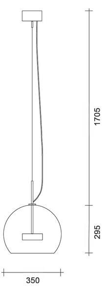 Lucis Omnia Glass LED závěsné svítidlo 350mm3000KZlatá
