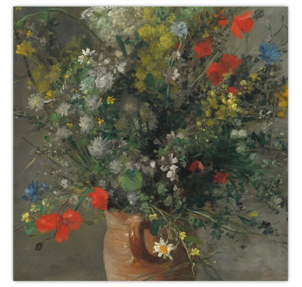 Obraz - Auguste Renoir, Flowers in a Vase, reprodukce (30x30 cm)