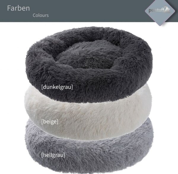 Petstuff Pelíšek pro psa, kulatý, tmavě šedý, 60 cm