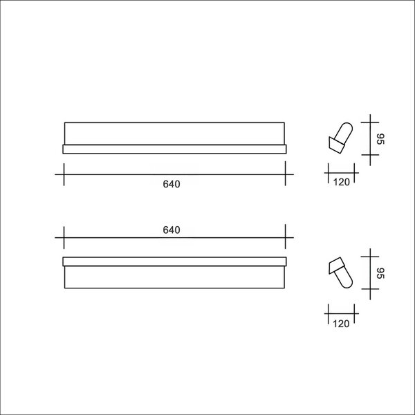 Lucis Aula LED nástěnné svítidlo 350mm3000KBílá