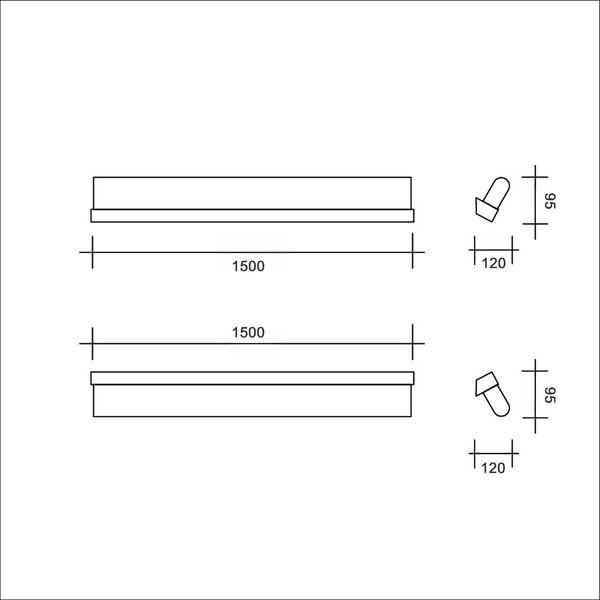 Lucis Aula LED nástěnné svítidlo 350mm3000KBílá
