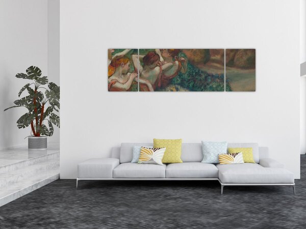 Obraz - Edgar Degas, Four Dancers, reprodukce (170x50 cm)